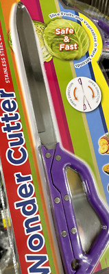 Wonder Cutter,Stainless Steel Vegetable Knife, Double Edge, Cuts Fruit