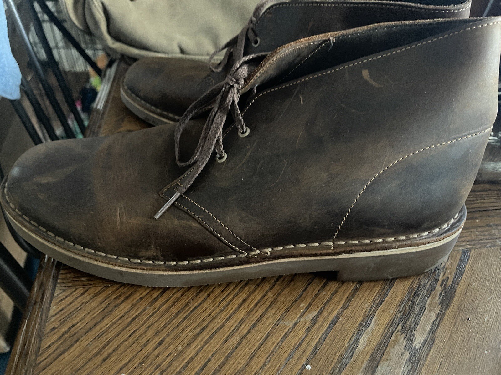 mens clarks boots size 10 Chuka Leather Ankle Boots eBay