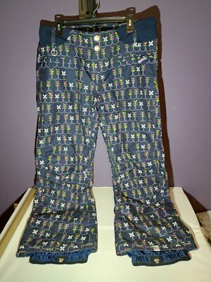 Floral Plus Size Ski Pant Roxy Girl Ski Snow Pants Size Large Navy