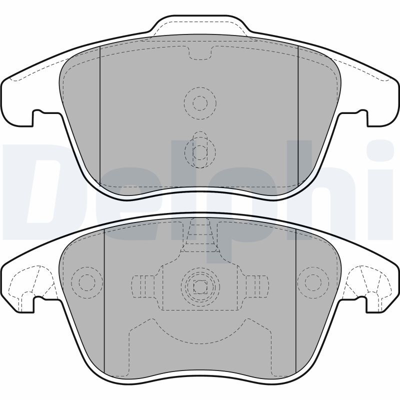 Kit plaquettes de frein DELPHI LP2100 pour conduite urbaine et autoroute sur CITROËN C4 II