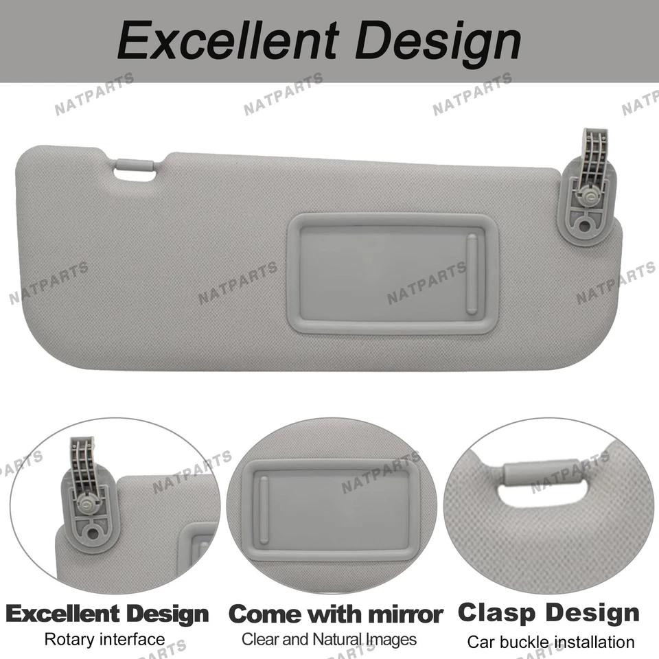 Quebra-sol lateral direito do passageiro para 2011-2015 Hyundai Elantra 852103X000TX - Imagem 3 de 4