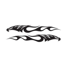 Set Of Eagle Flames - Vinyl Decal Sticker - Multiple Color Sizes - Ebn247