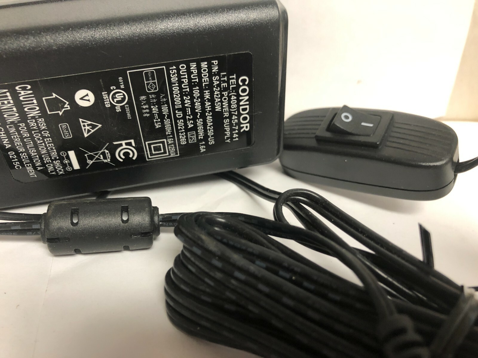 Omilik AC Adapter compatible with Condor Model: HK-H5-A05 P/N: SA-054A0IV  745-7141 I.T.E Power Cord