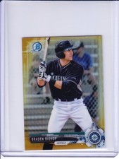 2017 Bowman Chrome Mini GOLD REFRACTOR #BCP211 Braden Bishop (04/50) Mariners