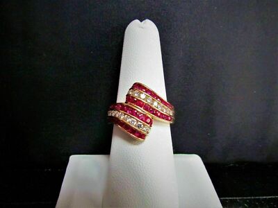 2Ct Lab Created Round Pink Ruby & Diamond Cluster Wedding Ring 14K Gold Plated