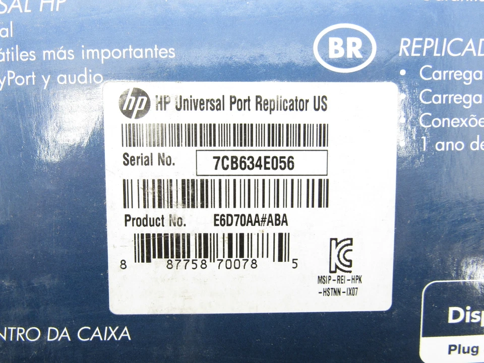 HP E6D70AA Universal Port Replicator Docking Station USB / HDMI / Display / New - Image 4 of 4