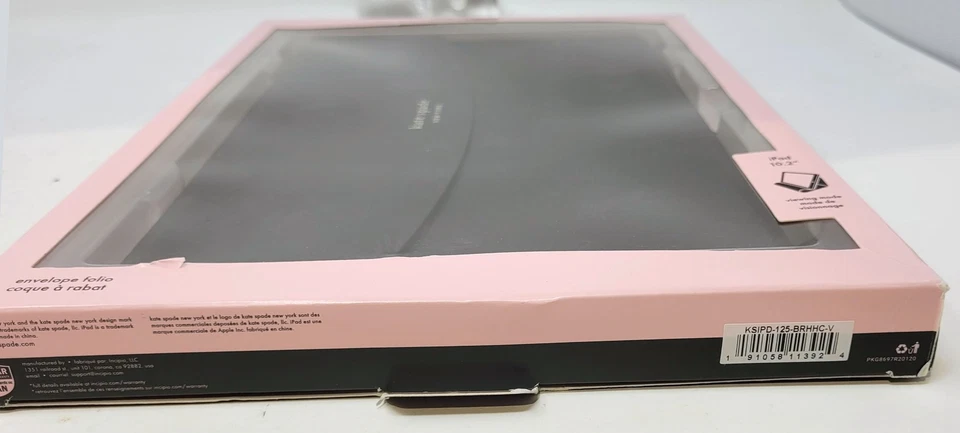 Kate Spade Envelope Folio Case for Apple iPad 8th Gen 10.2",  Hollyhock/Black - Image 2 of 2