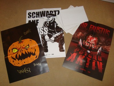 HIRNTOT Poster 42 x 30 cm - BLOKKMONSTA SCHWARTZ DR. FAUSTUS UZI