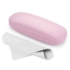 Estuche r gido de cuero para gafas de sol con pa o de limpieza