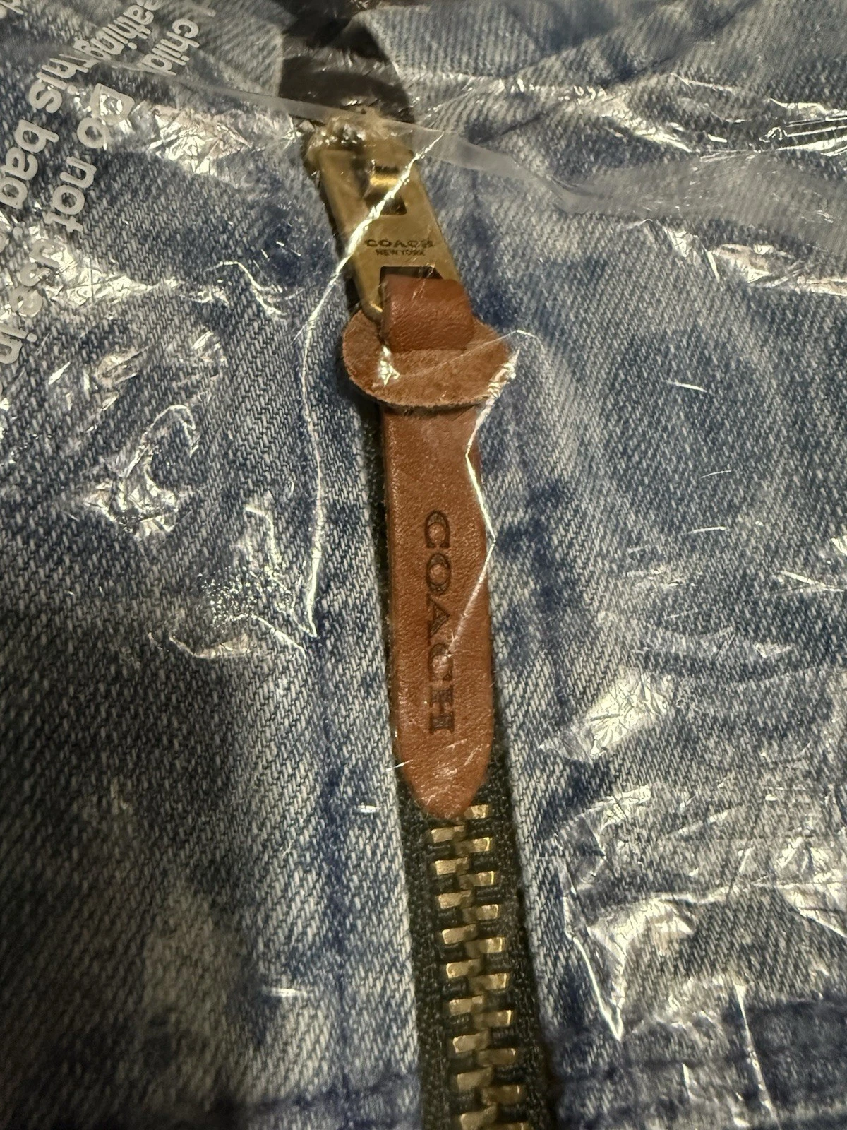 Giacca Coach Monogram Uomo Firmata Cotone Denim Felpa con Cappuccio Zip