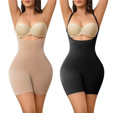 Women Open Bust Shapewear Tummy Control Bodysuits Waist Trainer Full Body Shaper