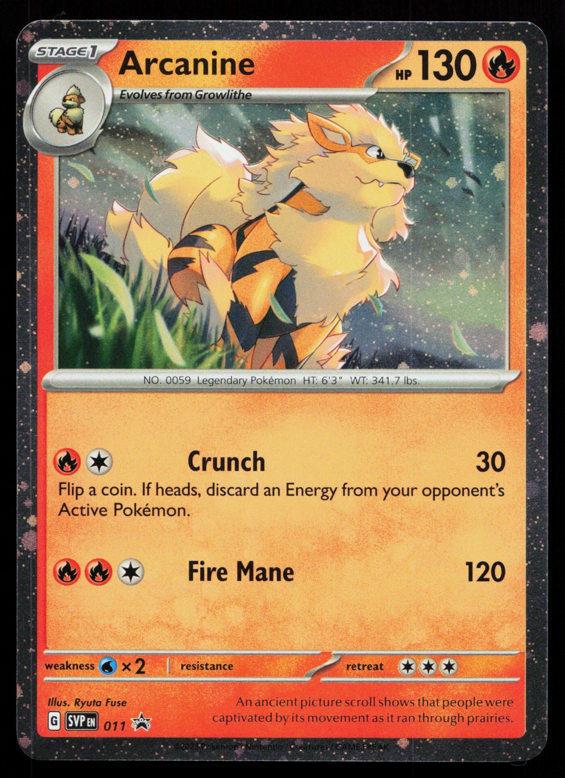 Arcanine 011 Promo SV: Scarlet & Violet Promo Cards Pokémon Card