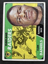 1968 Topps Football #90 Clem Daniels Oakland Raiders Card