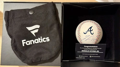 Ronald Acuna Jr. Atlanta Braves Rawlings Signed MLB Under Wraps Baseball