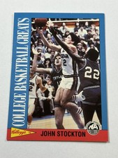 1991-92 Kellogg's College Basketball Greats - John Stockton #8 READ