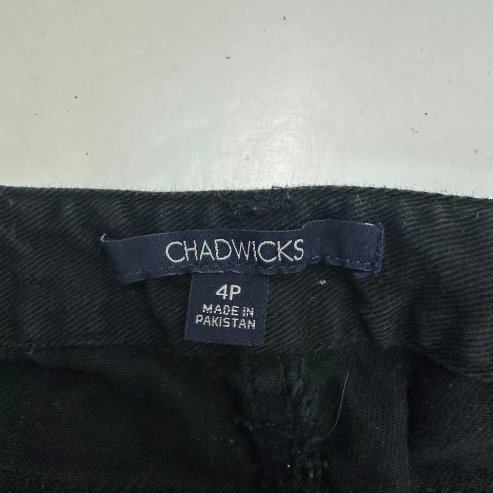 Vaqueros de mezclilla negros Chadwicks de pierna recta para mujer talla 4P Foto 3 de 4