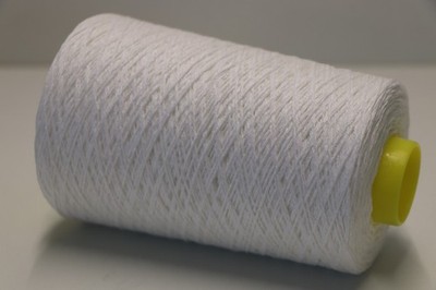B47 (48 /kg) 250g BAUMWOLLE BÄNDCHENGARN EXTRA-WEISS-SUPER (5,5) Zwirn Wolle
