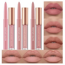 6Pcs Matte Liquid Lipstick and Lip Liner Set, Non-Stick Cup Not Fade Waterpro...