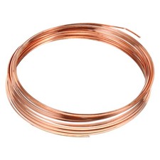 Half Hard Copper Wire, 18Gauge/1.0 1.0mm Diameter 6m Half Round Craft Wire