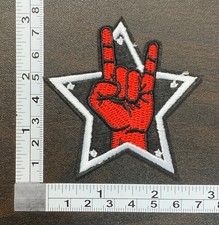 Rock Hand Punk Pentagram Embroidered Iron On Patch