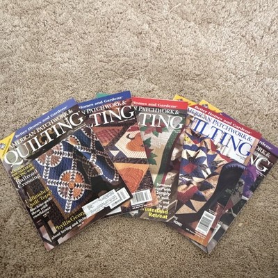 American Patchwork And Quilting Issues 37, 40, 41, 42, And 43. Patterns Intact!