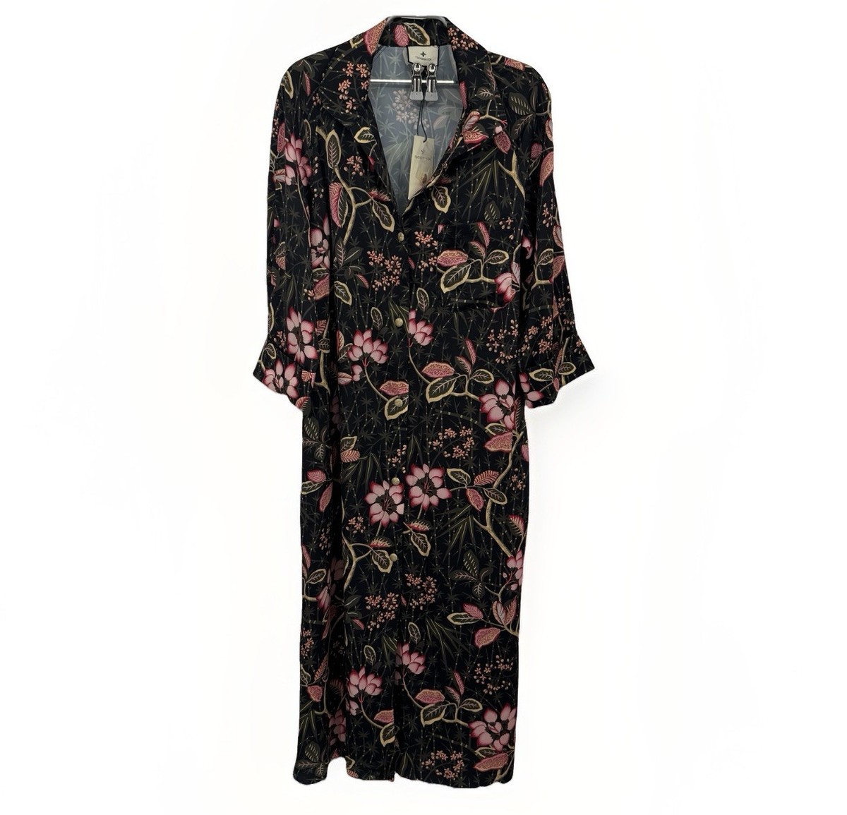 Tuckernuck Women's Floral Midi Shirt Dress size M Medium Button Front Tuckernuck Women's Floral Midi Shirt Dress size M Medium Button Front