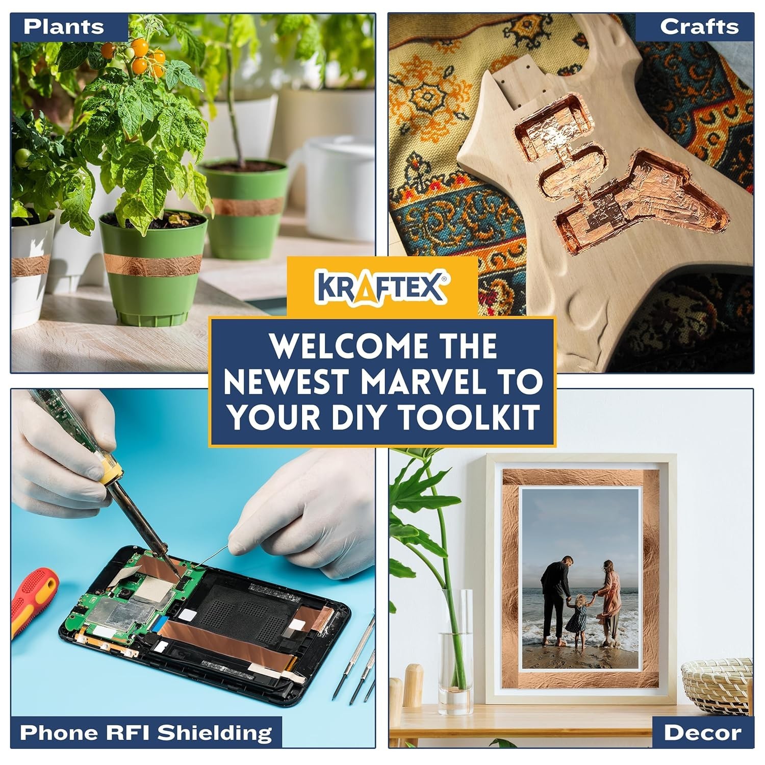 Copper Tape [1 Inch x 39ft] - Conductive Adhesive Copper Foil Tape for Staine...