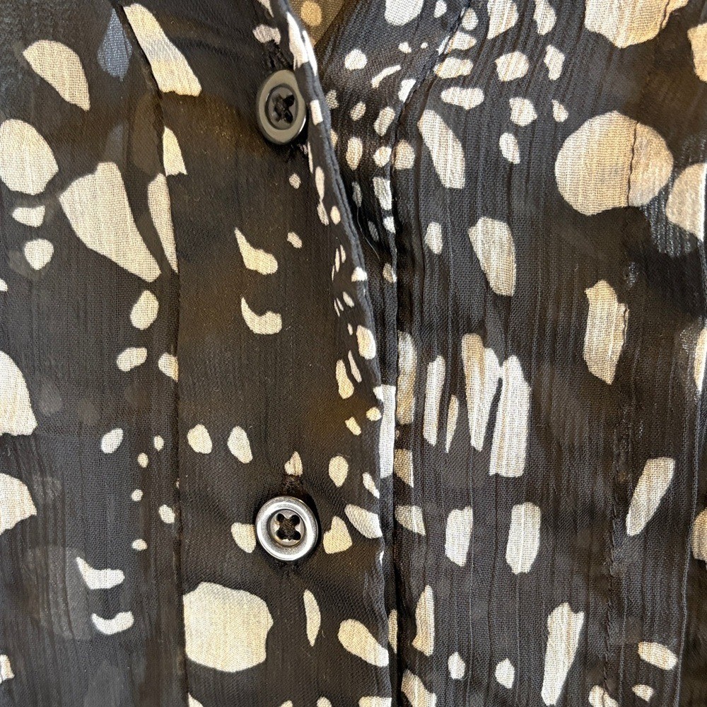 GAP Black and Gray Patterned Blouse - image 4