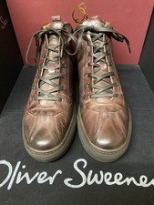 OLIVER SWEENEY, BRAND NEW, SIZE 10 ,  BURGUNDY LEATHER , RETRO MID CUT BOOT, 10