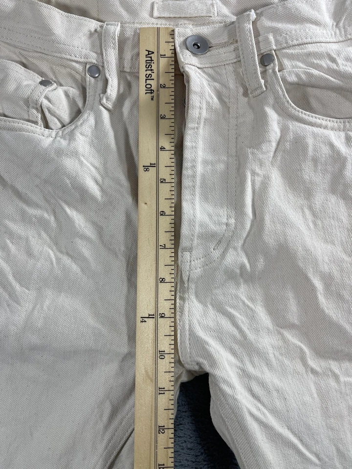 Pantalones de mezclilla marca sin marca para hombre 30 ribete semilla crudo botón cónico mosca UB297 Foto 3 de 4