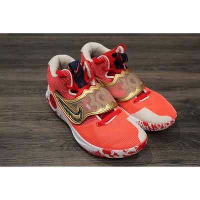 Rare Nike KD Trey 5 X Basketball Shoes Sneakers University Red/Metallic Gold