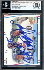 Saberhagen Witt Morris Beckett BAS Signed by 3 1988 Fleer Autograph