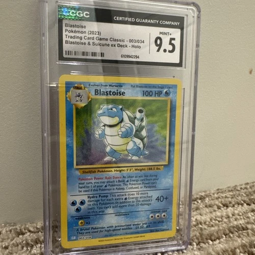 Pokémon TCG: Blastoise Holo 2/102 Celebrations Classic Base Set CGC 9.5 MINT