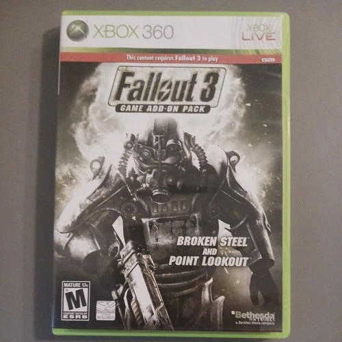 Fallout 3 Game Add-On Pack: Broken Steel and Point Lookout (Microsoft Xbox 360,