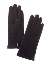 Sofiacashmere Classic Cashmere-Lined Nappa Leather Gloves Women's