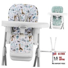 Green Baby High Chair Cover Replacement - Reversible  Waterproof - Green