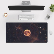 40 90cm Oversized Gaming Mouse Pad, Moon Astronomical Chart Game Mouse Pad- Larg