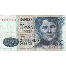 [#196363] Spain, 500 Pesetas, 1979, 1979-10-23, KM:157, VF(20-25)