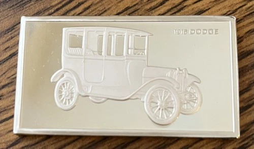 1973 Franklin Mint Sterling Silver Ingot 1000 grains (2.08 Troy Oz) 1916 Dodge