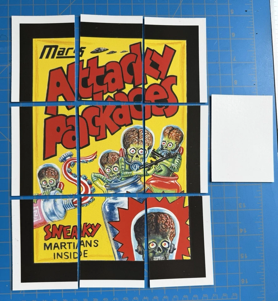 2016 Topps Mars Attacks ATTACKY PACKAGES Wacky Packages 1st Chase WHITE CARD Set - Image 2 of 2