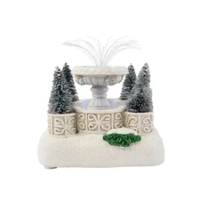 FG Square Christmas Village Accessory Light Up Fountain Village MAC005