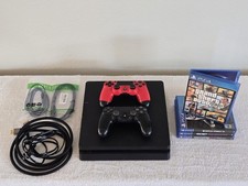 Sony PlayStation 4 500G Console Slim Black Bundle 6 Games 2 Controllers TESTED 