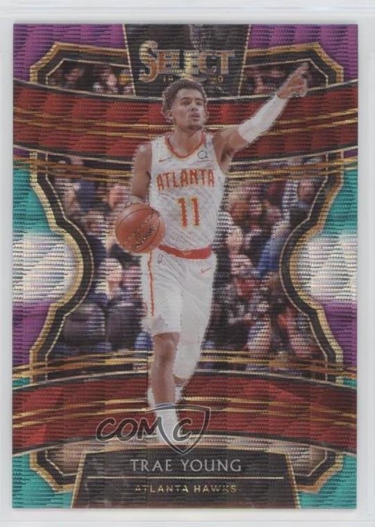 2019-20 Panini Select Concourse Tri-Color Prizm Trae Young #33 0z6