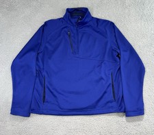 Zero Restriction Tour Series Men's Large Blue 1/4 Zip Pullover Golf Jacket
