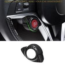 For Alfa Romeo Stelvio Giulia 2017-19 Carbon Fiber One-Button Start Switch Trim