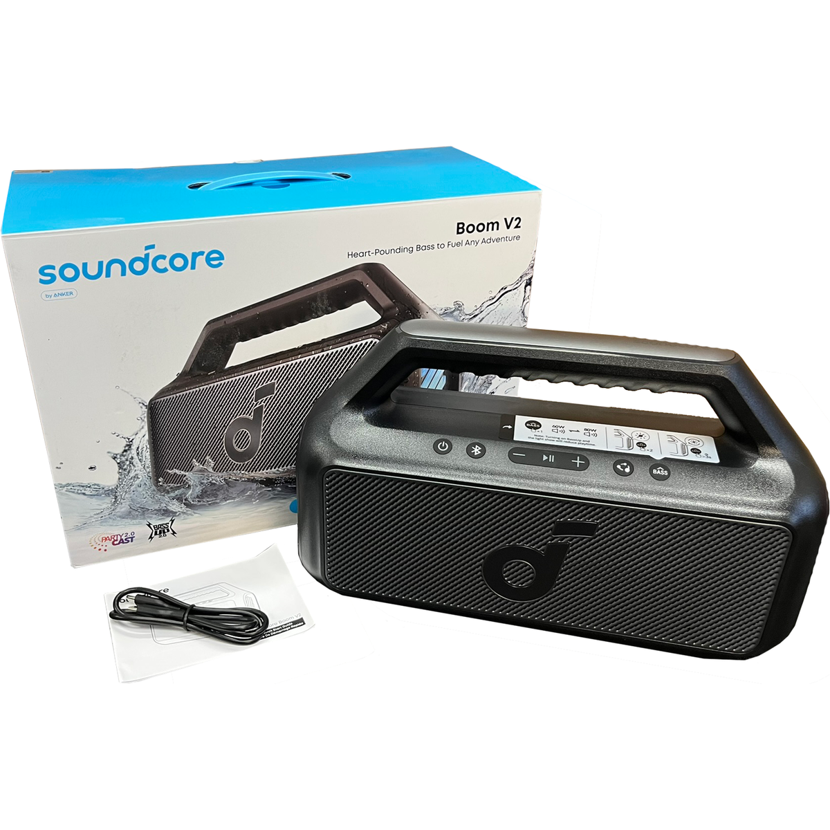 Anker Soundcore Boom V2 Waterproof Wireless Bluetooth Speaker OPEN