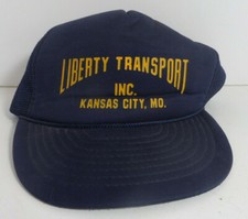 Liberty transport Inc Kansas City, MO hat, plastic snap back