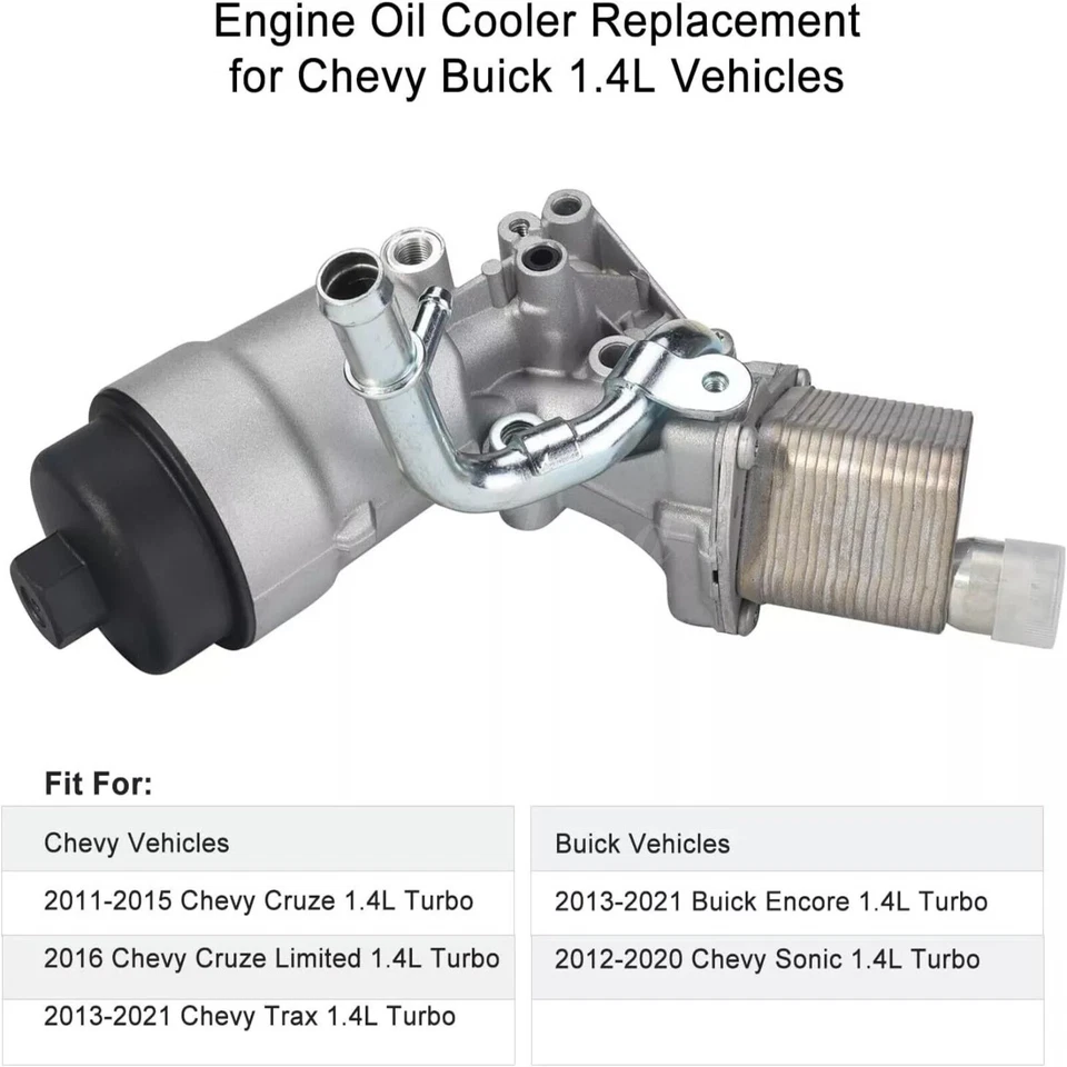Oil Cooler Filter Housing Assembly for Chevy Sonic Cruze Trax Buick Encore 1.4L - Image 4 of 4