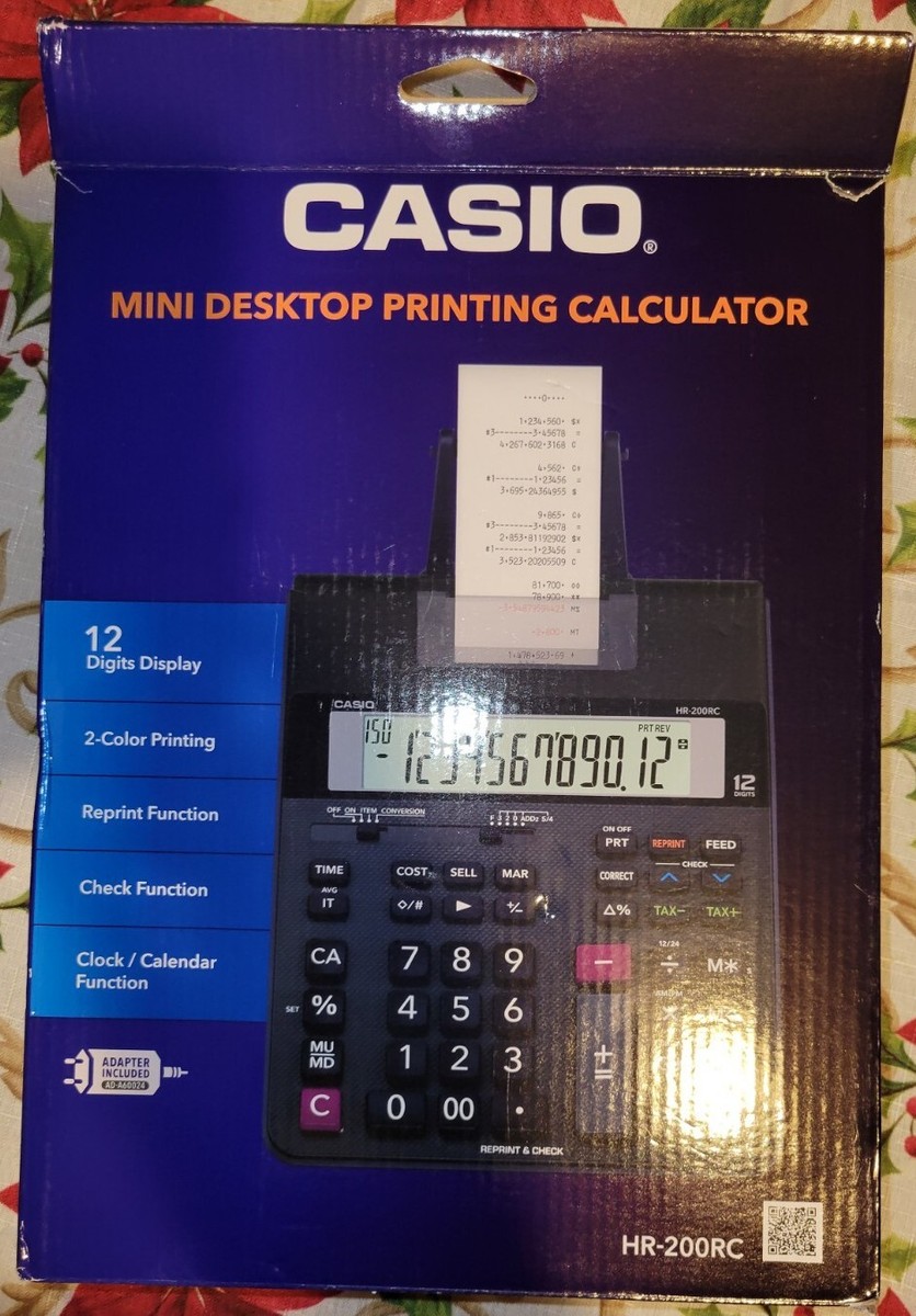 Hr 100rc How To Use Casio Printing Calculator Calculator Casio