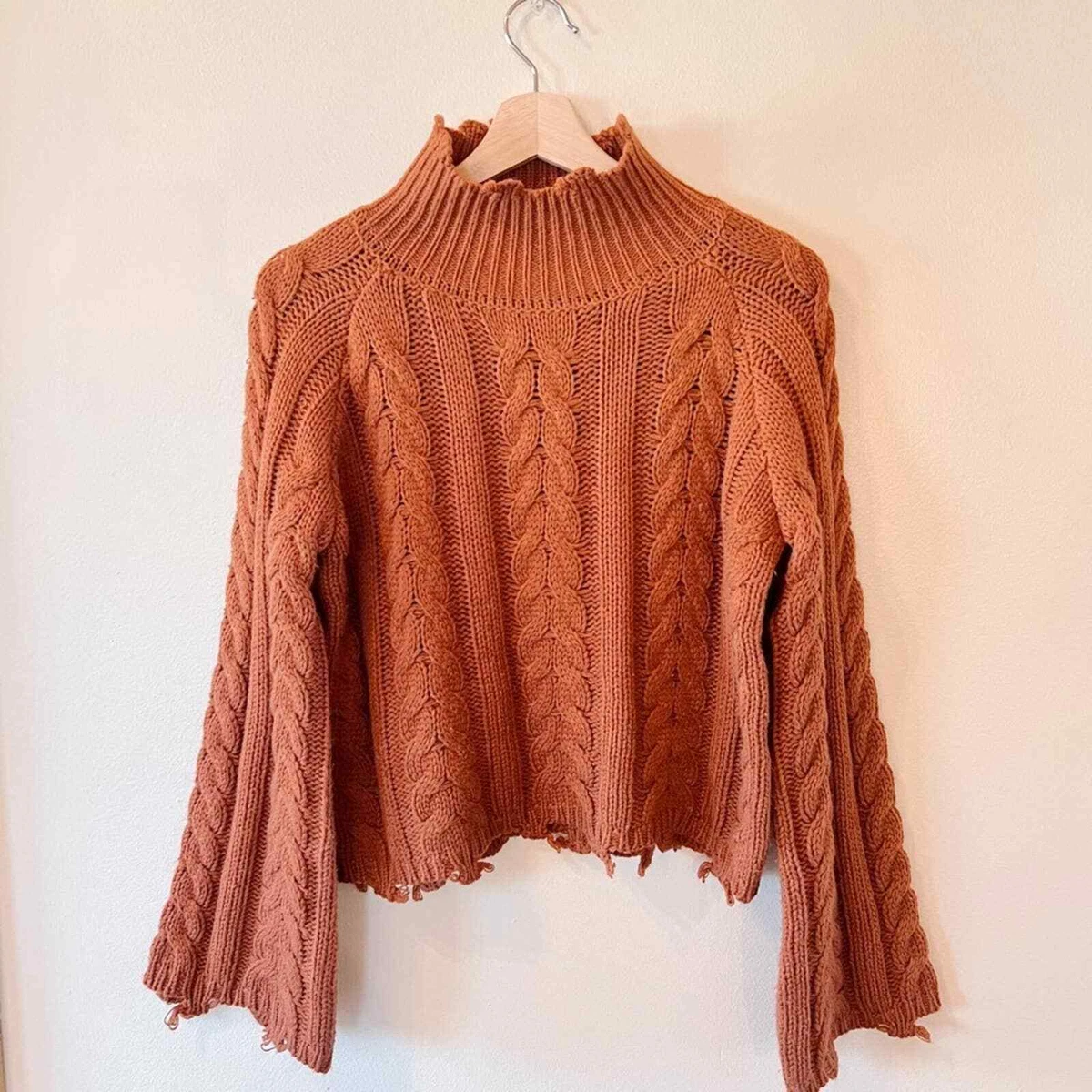 Elan distressed best sale sweater